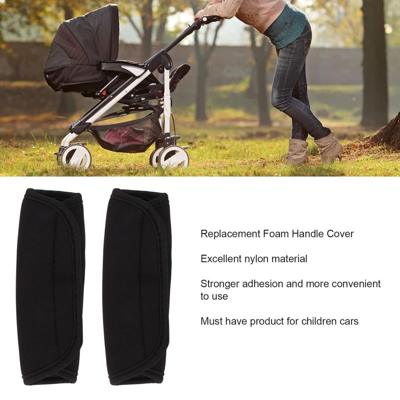 Sonew 2Pcs Replacement Stroller Handle Cover, Suit for Buffed Tubing Grip, Walker Hand Grips Cover Rollator Handle Covers Armrest Protector for Pushchair Pram Rolling Wheelchair - Image 2